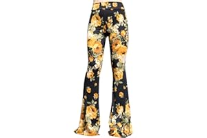 ShopMyTrend SMT Women's High Waist Wide Leg Long Palazzo Bell Bottom Yoga Pants