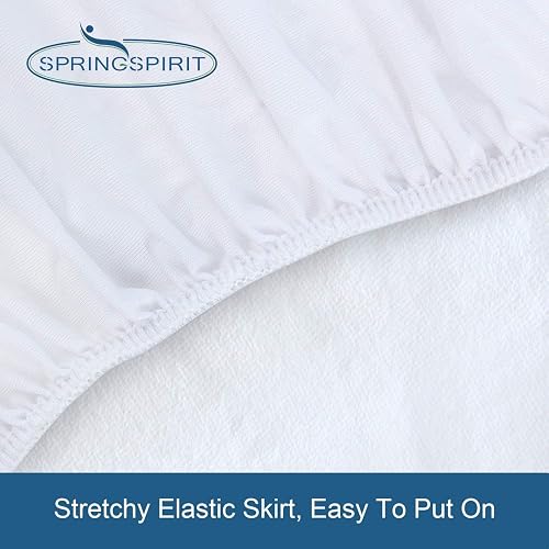 Queen Mattress Protector – Waterproof, Absorbent Fitted Sheet, Up To 18 Inch Deep, White