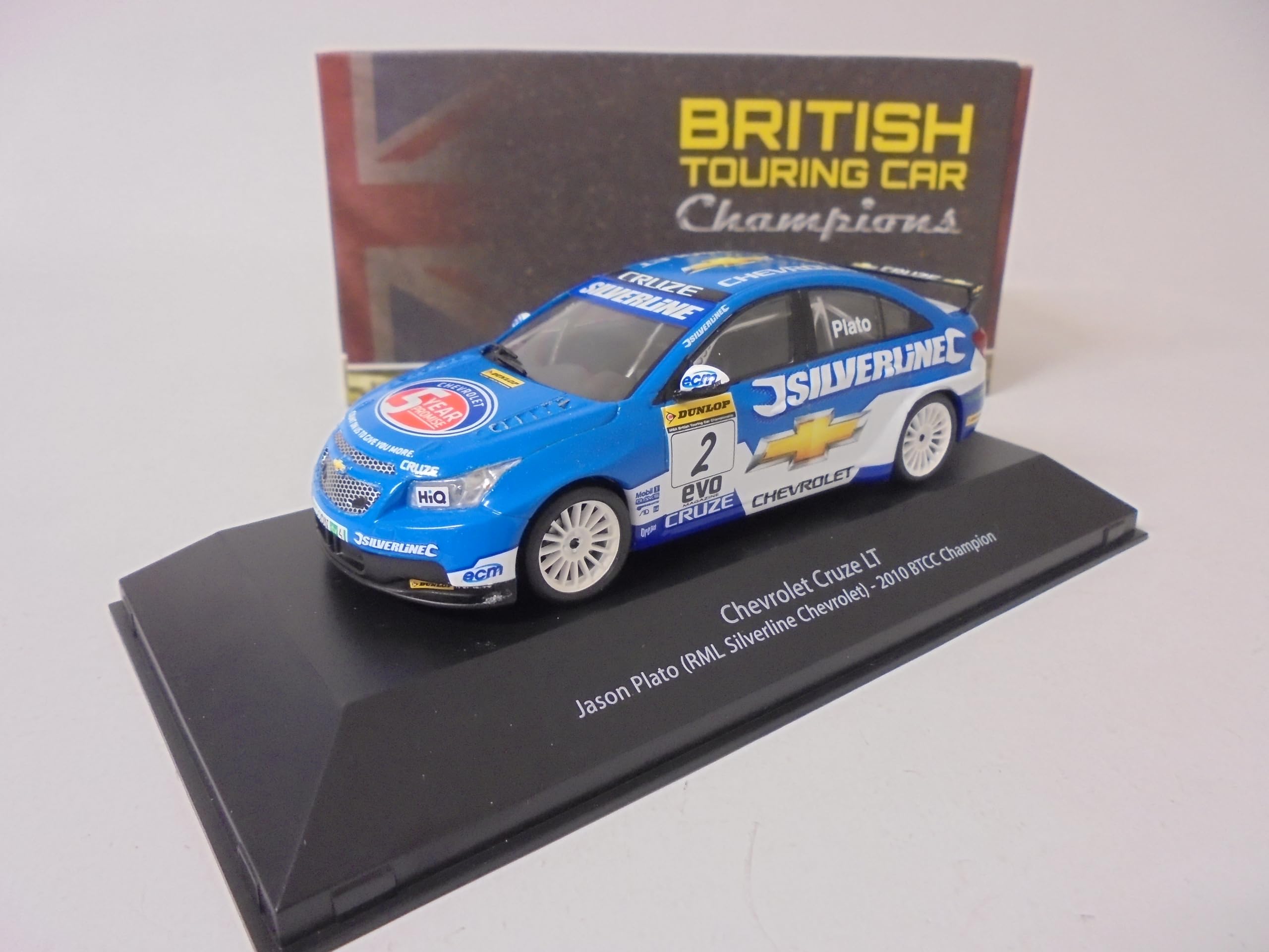 OPO 10 - 1/43 Scale Model Car Compatible with Chevrolet Cruze LT 2010 BTCC Champion - XX103