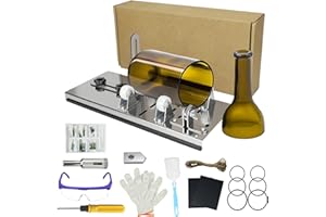 WANGYANXI77 Glass Bottle Cutter，Premium Glass DIY Machine for Beer & Wine Bottles & Glass Cutter Tool with Safety Gloves & Accessories