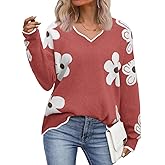 Arolina Oversized Sweaters for Women 2025 Casual Loose Long Sleeve V Neck Knitted Pullover Tops Fall Outfits Clothes