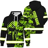 Maddly High Visibility US Flag Collection Safety Workwear Custom Name for Workers, Runners, Truckers, Patriotic