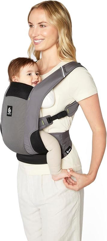 Marsupio da viaggio, per neonati e bambini (5,4-15,9 kg), 2 posizioni, marsupio posteriore, marsupio per neonati, grigio grafite