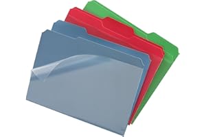 Find It Clear View File Folder with Clear Front Sheet, Pack of Six, Assorted Colors (FT07187)
