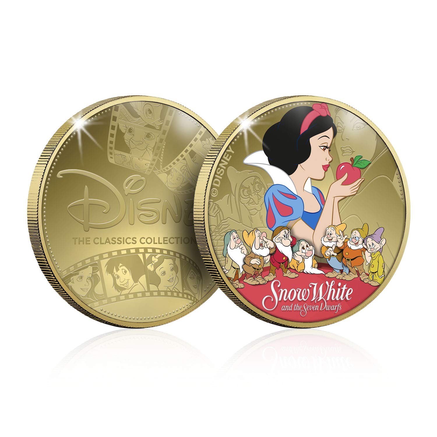 Disney Gifts Classics Collection Limited Edition Rare Collectable Gold Coin Medal - Snow White and the Seven Dwarves