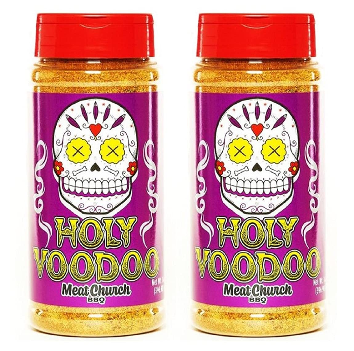 Meat Church BBQ Rub Combo: Two Bottles of VooDoo (14 oz) BBQ Rub and Seasoning for Meat and Vegetables, Gluten Free, Total of 28 Ounces (Pack of 6) Image