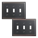 DEWENWILS Tripple Toggle Light Switch Cover,Aged