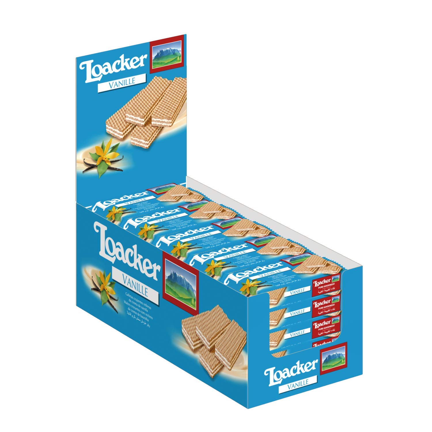 Loacker Wafers, Vanille Vanilla Flavour Wafer Biscuits, Classic Italian Biscuits, All Natural