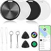 Android Tracker Tags 4 Pack Air Luggage Tracker Tags Compatible with Google Find Hub App (Android Only) Bluetooth Tracker Key Finder and Item Locator for Wallets, Backpack, Suitcases-Black