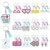 Equsion 24 Pcs Sonographer Keychains Gifts Funny Ultrasound Tech Gifts Ultrasound Tech Keychains Party Favors Sonography Party Supplies with Tassel for Medical Student Graduation Women Men