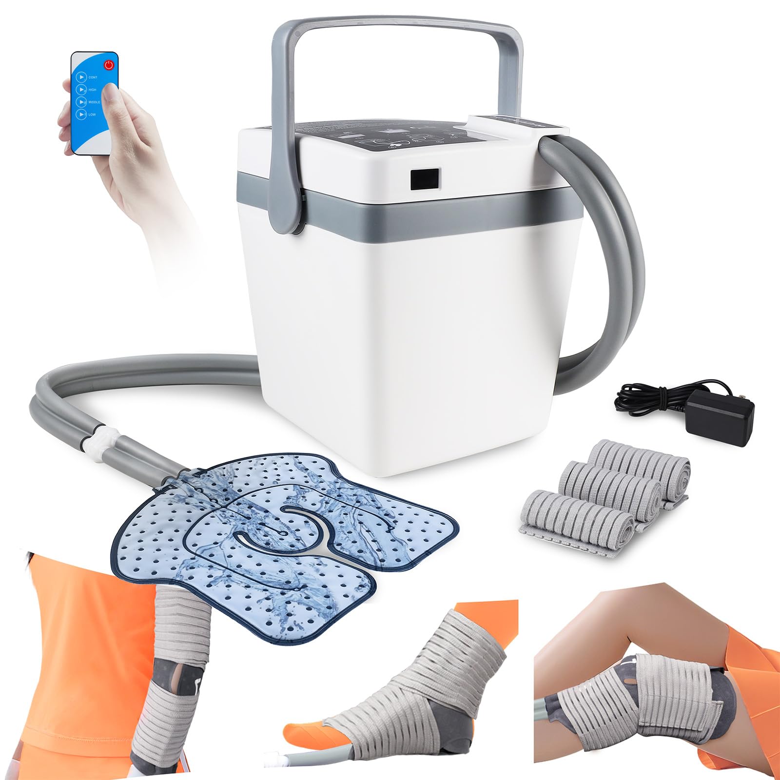Photo 1 of YOUKADA Cold Therapy Machine for Knee After Surgery, 4 Customizable Modes, Ice Machine for Knee, Shoulder, Hip & Ankle, Adjustable Cooling for Post-Surgery Recovery & Arthritis Pain Relief