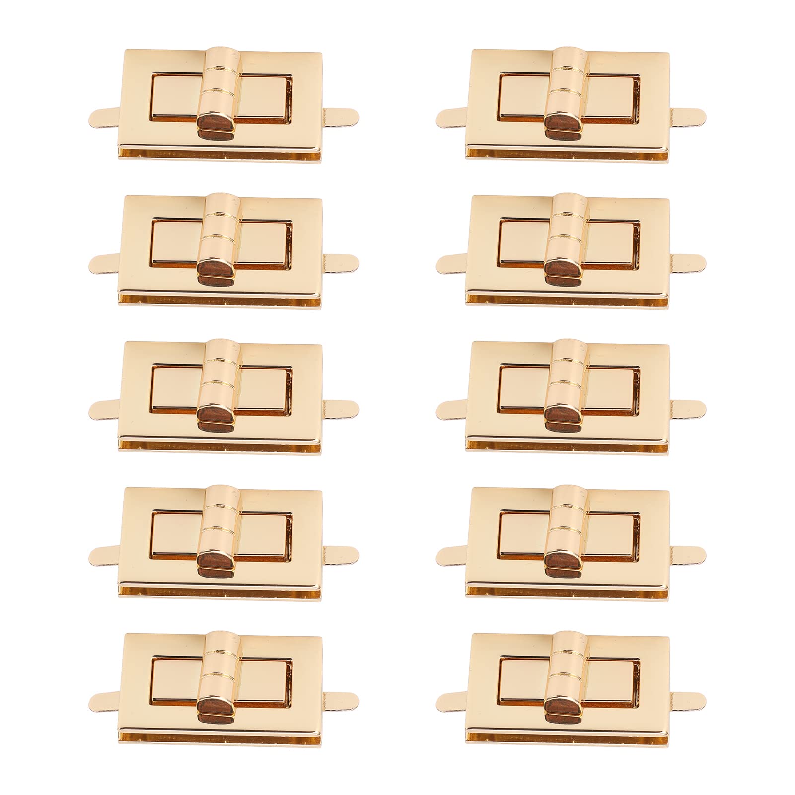 Tuck Lock Bag Clasp 10 Sets Purse Lock Twist Turn Locks Clasp Clasp Turn Lock Tuck for Bag Making, Book, Leather, Fabric, Handbag, Wallet