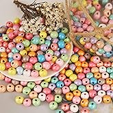 ToBeIT 500pcs Round Wood Beads Assorted Color Wooden Beads forJewelry Making, DIY Crafts,Home & Party Decoration (10mm-New)