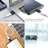Mepsies USB C Adapters 4 Pack USB C OTG USB 3.0 Micro USB to USB C Males/Females view 7