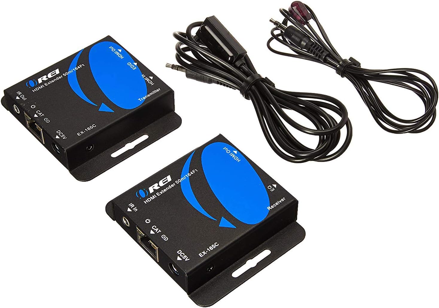 OREI 164-Feet HDMI Extender Over Single CAT5/CAT6 upto 1080p, Full HD, Loop Out Option, with IR (EX-165C): Home Audio & Theater