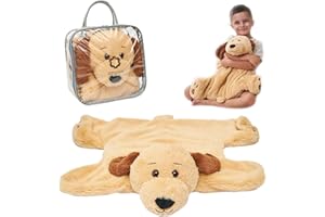 ODOXIA Weighted Lap Pad for Kids | Calming & Comforting | Weighted Lap Animal | Dog Buddy | Sensory Weighted Animals | Weighted Lap Blanket for Sensory Needs | Carrying Bag Included | 5 Lbs