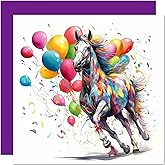 Horse Birthday Card - Pony Equestrian Horse birthday card 145 x 145mm