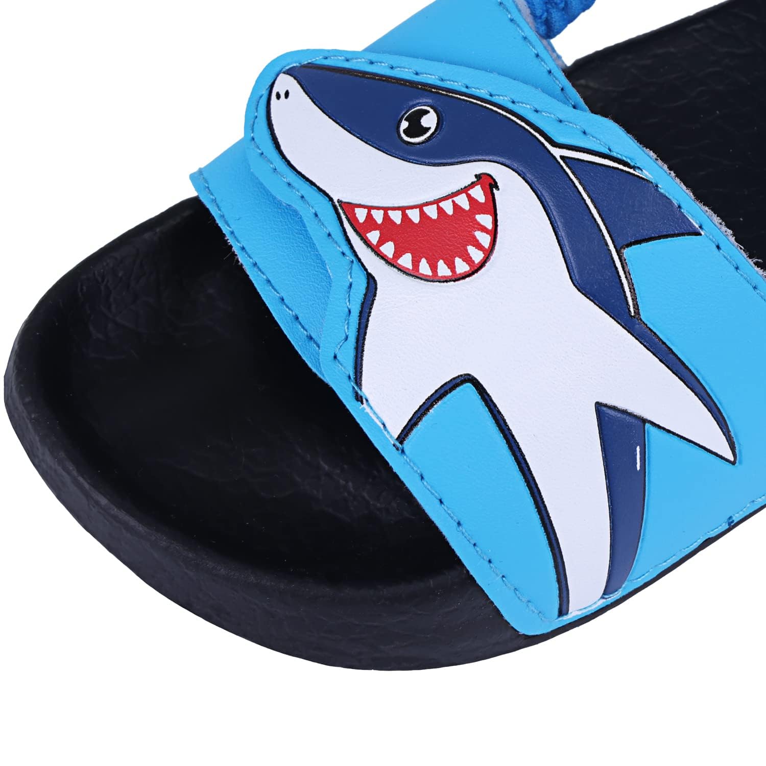 Badelatschen Kinder Jungen Badeschlappen Sommer Hausschuh rutschfest und Leicht Strand Slippers Karikatur Dusch Badeschuhe Weiche Flache Strand Sandalen 27 Blau 3