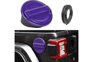 JeCar JL Fuel Filler Cover Gas Cap Aluminum Alloy Gas Tank Door Exterior Accessories Compatible with Jeep Wrangler 2018-2024 JL JLU, Purple