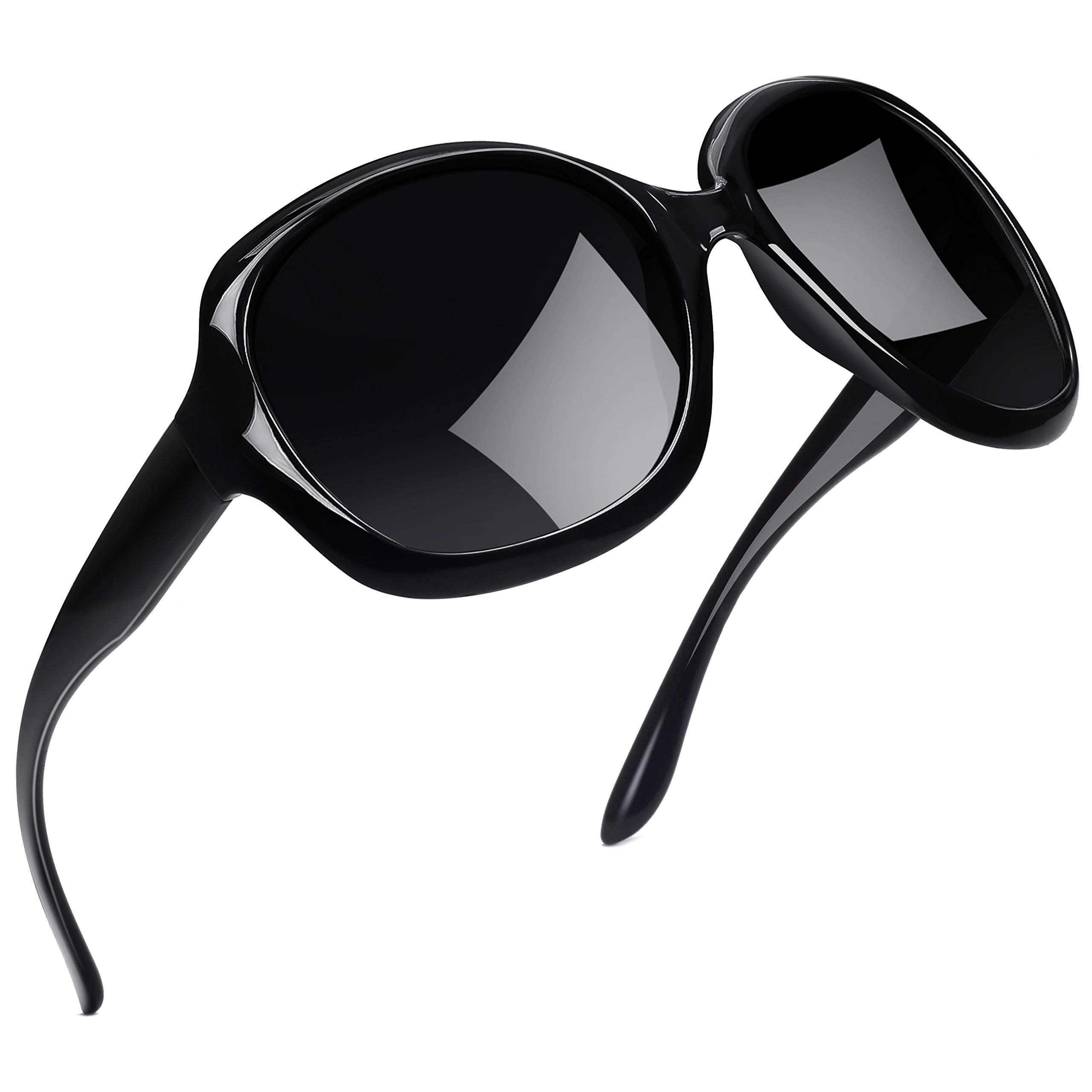 Photo 1 of Joopin Oversized Sunglasses Womens Trendy, Polarized Big Black Sun Glasses for Woman UV Protection, Retro Ladies Large Square Shades Sunnies