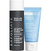 Paula's Choice 2% BHA Liquid Exfoliant & RESIST Super-Light Daily Wrinkle Defense SPF 30, Salicylic Acid for Enlarged Pores & Blackheads and Tinted Mineral Broad-Spectrum Sunscreen, Set of 2