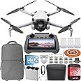 DJI Mini 4 Pro Folding Drone with RC 2 Remote (With Screen) Fly More Combo, 4K HDR Video Camera for Adults, Under 249g, Omnid