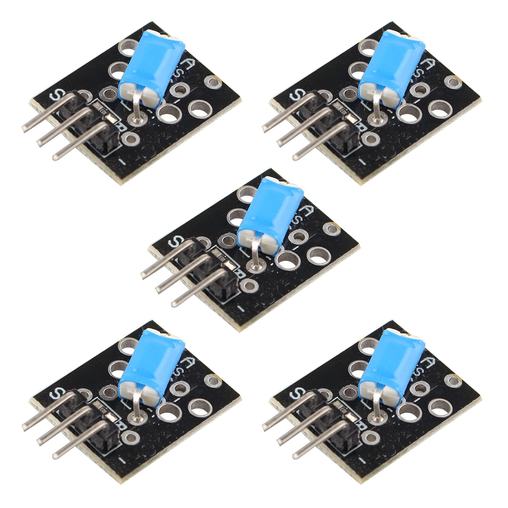 Jopto 5PCS KY-020 Tilt Switch Sensor Module Snow Sensor Tilt Switch Shake Shock Sensor 3 Pin DIY Compatible with Arduino