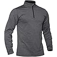 TACVASEN Men's Quarter Zip Up Pullover Long Sleeve Sweatshirt 1/4 Zip Golf Shirt Winter Fleece Lined Thermal Pullover