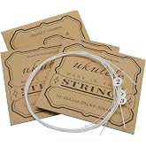 Hordion 5 Set Nylon Ukulele String Soprano Concert Tenor Ukulele 21 23 26in | White Replacement Strings for Soprano (21 Inch) Concert (23 Inch) Tenor (26 Inch) Ukulele