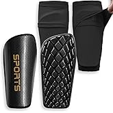 LPONJAR Soccer Shin Guards for Kids Youth Adults - Shin Pads and Sleeves with Optimized Insert Pocket for Boys Girls Men Women for Football Games - Protective Soccer Equipment