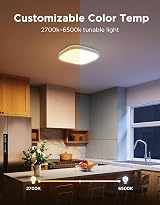 Govee LED Ceiling Light Smart RGBIC 2400LM Matter Alexa Google 30cm Square view 6