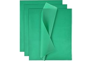 HEYPLACE 330 Sheets Green Tissue Paper, 14 x 10 Inches Wrapping Tissue Paper Bulk for Packaging Gift Bags Wedding Baby Shower Birthday Holiday Flower DIY Crafts