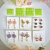 4pcs Flower Polymer Clay Cutter Sets, Clay Cutters for Clay Jewelry, Clay Cutters for Earrings Square, Polymer Clay Kit for DIY Tools Jewelry Earrings Making