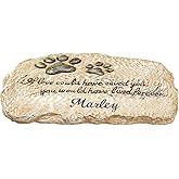 Fox Valley Traders Custom Forever Pet Memorial Garden Stone, Customized Indoor/Outdoor Décor, Crafted with 100% Resin, Loss of Pet Sympathy Gift – Measures 12” Long x 7 ½” Wide x ½” High