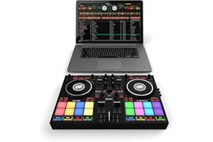 Reloop Compact Prep 2-Deck DJ Controller designed for Serato DJ Lite (included) & DJ Pro, Built-in USB Audio Interface