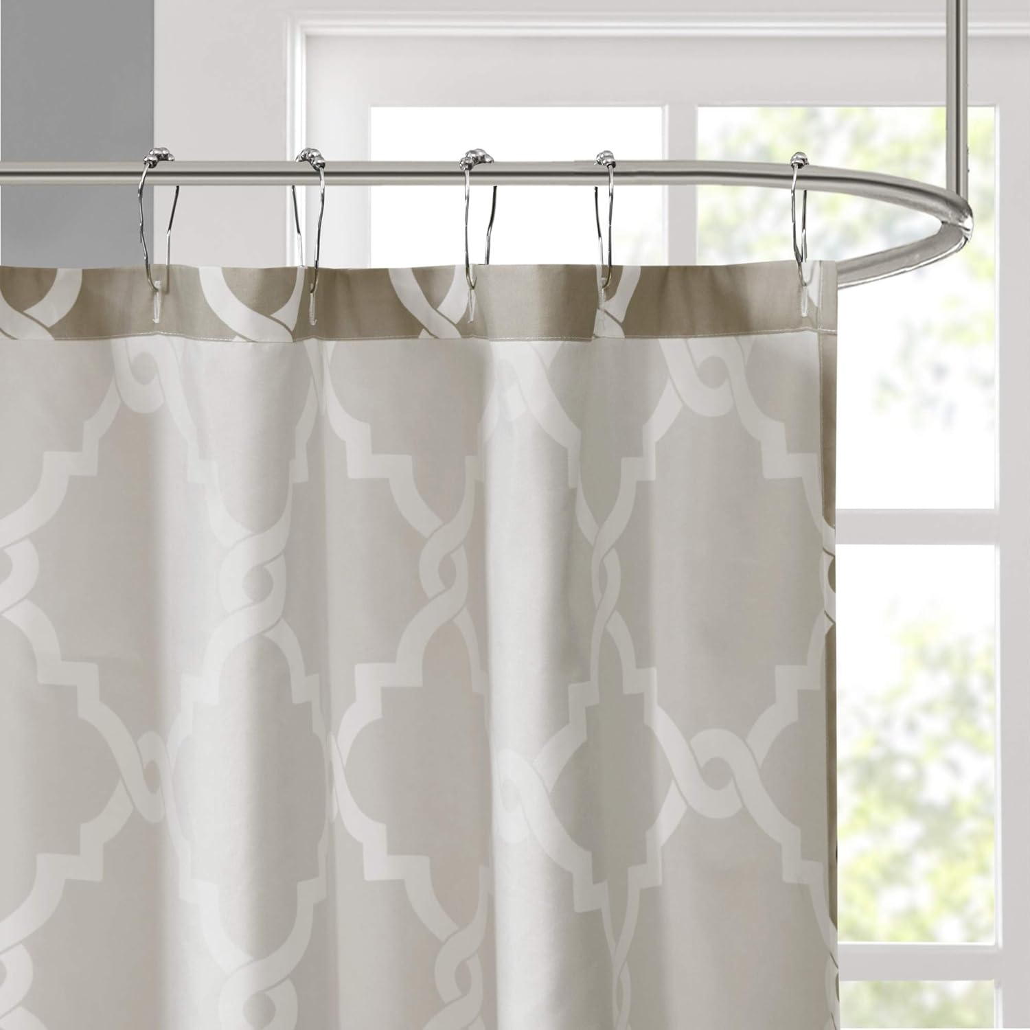 Madison Park MPE70082 Shower Curtain, 72x72, Aqua eBay