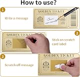 Teyomi Golden Ticket Scratch Off Cards with Envelopes Gift Set view 3