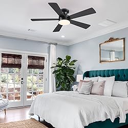 BYKISTOK Flush Mount Ceiling Fans with Lights