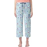 HUE Womens Spring Pajama Separates Soft Whimsical Print Pjs with Flowers, Animals, Garden Themed Pjs, Cocktails