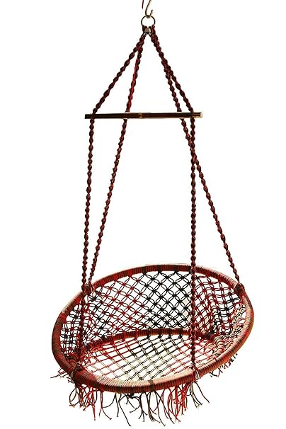 NOVICZ Hanging Swing Chair for Balcony Jhula for Kids Adults Home Indoor Outdoor Garden FRR-XL-Multicolor 1 Year Warranty