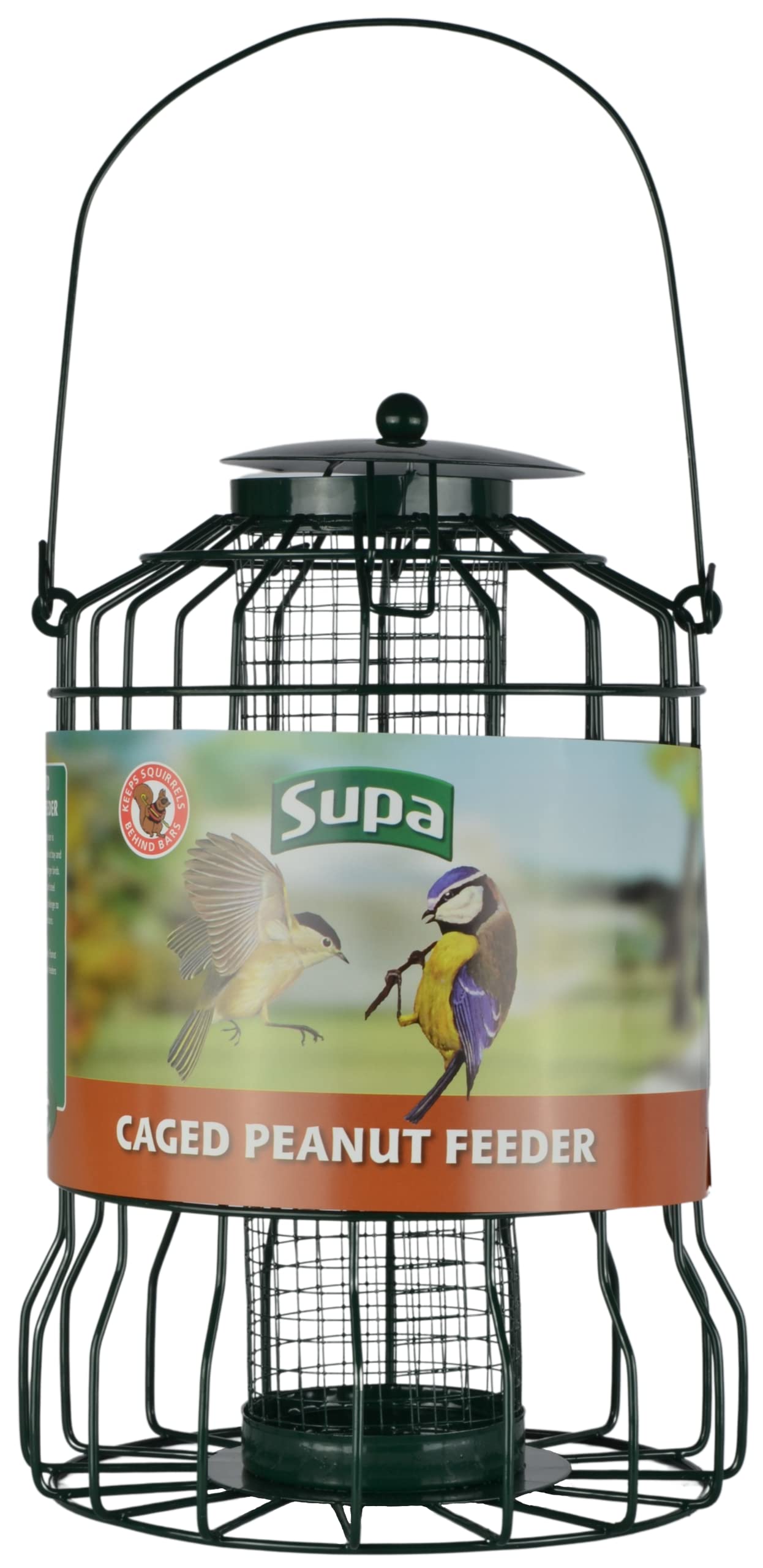 Supa Wild Bird Cage Peanut Feeder, Deters Squirrels And Larger Birds Such As Doves & Pigeons