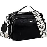 GLITZALL Multi Pockets Crossbody Bags for Women Small Top Handle Purse Satchel and Medium Pocketbooks | Fit A5 Notebook, Pad Mini, Soft Vegan Leather