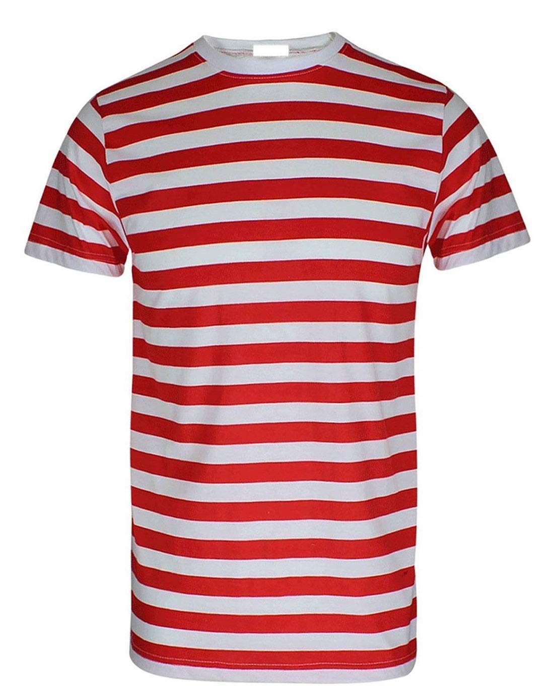 RIDDLED WITH STYLE Unisex Red/White Bobble Hat & Glasses T-Shirt Socks Set Theme Party Wear No Lens Glasses Book Day Book Week Red White Costume Complete Outfit