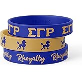 BBGreek Sigma Gamma Rho Sorority Paraphernalia - Official Vendor - Set of 3 Silicone Bracelets - Wrist Bands