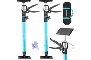 MAKA ZARION Steel Cabinet Jacks for Installing Cabinets, 3rd Hand Support System Load 154LB, Adjustable Support Pole Jack 21.2-45.2 in, Perfect for Cabinet Lift Installation Tools, Quick Support Rod, 2-Pack