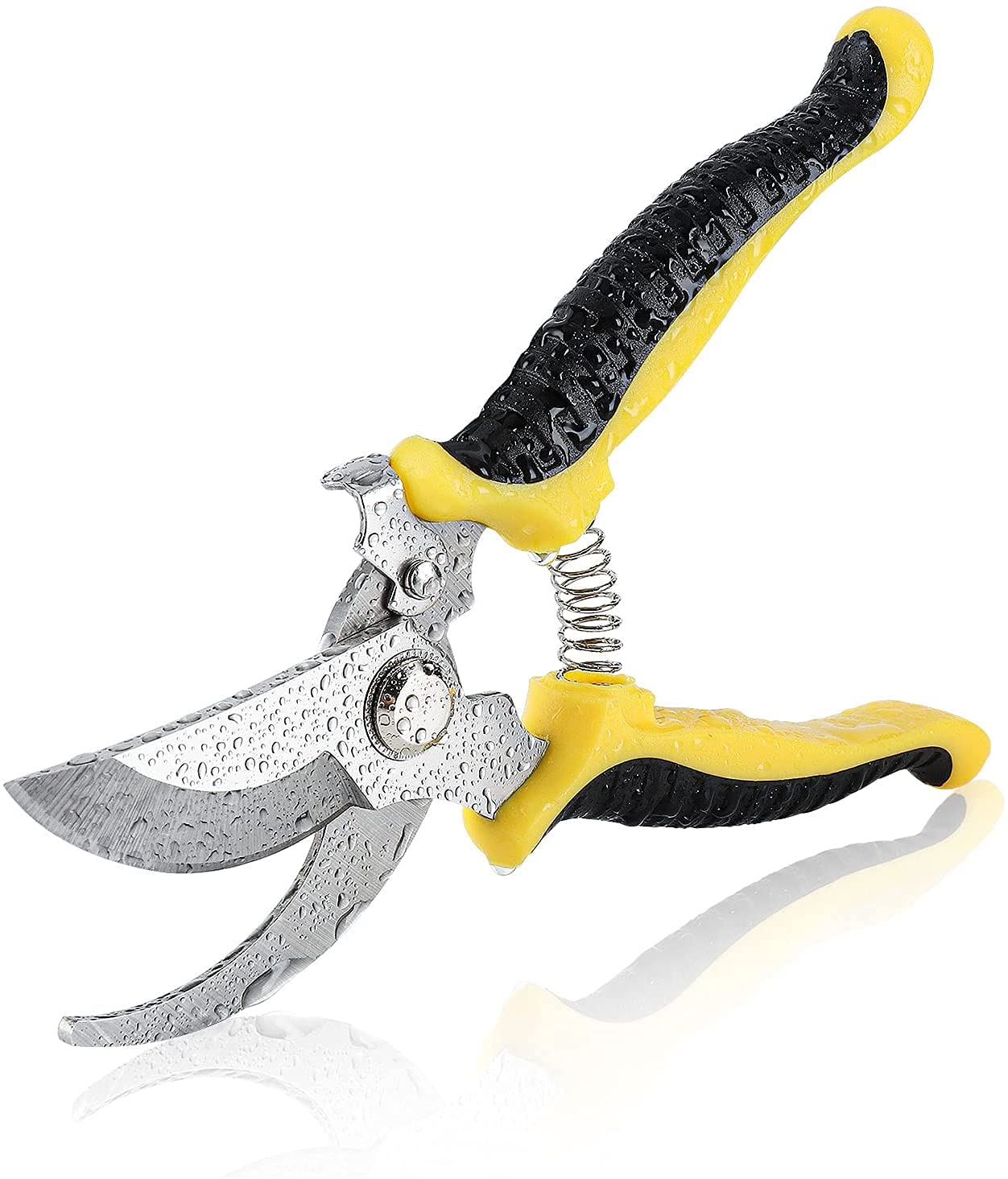 Pruning Shears Garden Scissors Patch Ergonomic Grip Lightweight Hand Garden Secateurs for Cutting Tool Stainless Steel Sharp Blade Clipper for Pruning,Trimming Green Shears with Locking Mechanism