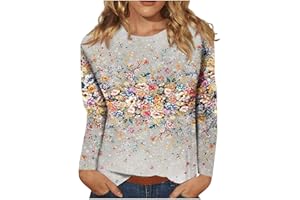 LPIGOH Long Sleeve Shirts for Women - Womens T Shirts Long Sleeve Crew Neck Shirts Basic Tee Sort Comfy Printed Tops Blouse