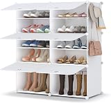HOMIDEC 20-Pair 5-Tier Shoe Rack Storage Cabinet White 84x31.5x94.5cm