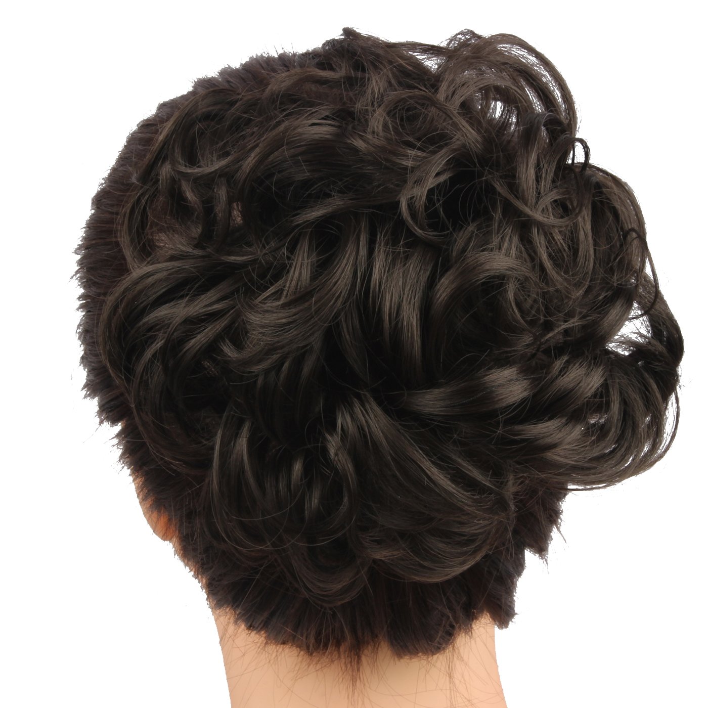 Amazon Com Weken Women S Hair Bun Messy Curly 2 Clips In Short