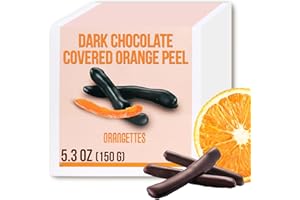 CERES GOURMET Dark Chocolate Orange Peel Sticks 5.3 Oz - Candied Orange Slices Coated With Dark Chocolate- A Symphony of Sweetness and Richness in Every Bite, Bitter Chocolate Covered Fruit Sticks